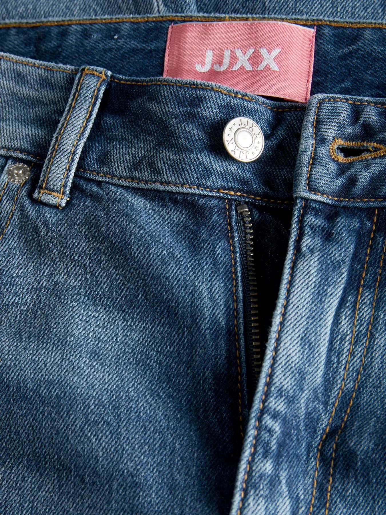JJXX - Tokyo - Jeans ampio lavaggio blu medio con risvolti