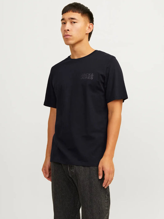 JACK & JONES T-SHIRT CON LOGO PICCOLO - Col. nero