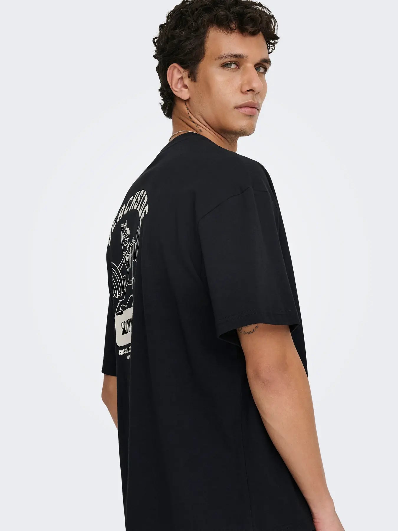 ONLY & SONS T-SHIRT BEACHSIDE SCOOBY-DOO. - Col. nero