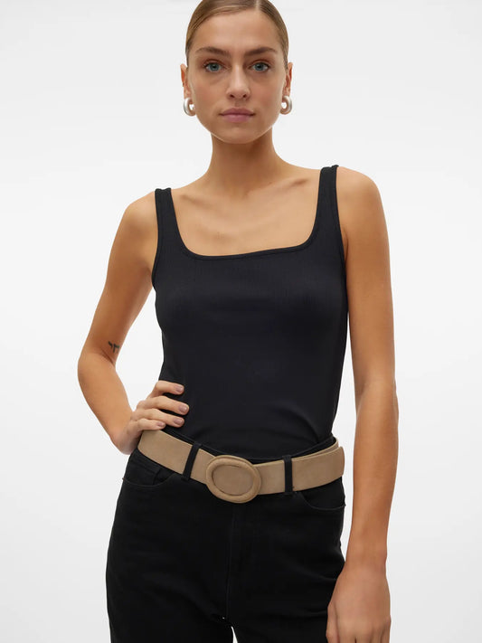 Vero Moda - Canotta CHLOE con scollo squadrato - col. nero