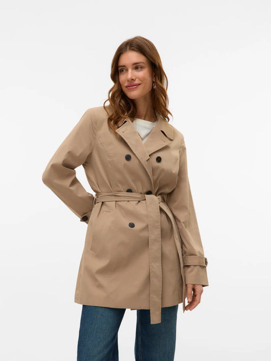 Vero Moda - VMCHELSEA OLIVIA Trench primaverile - silver mink