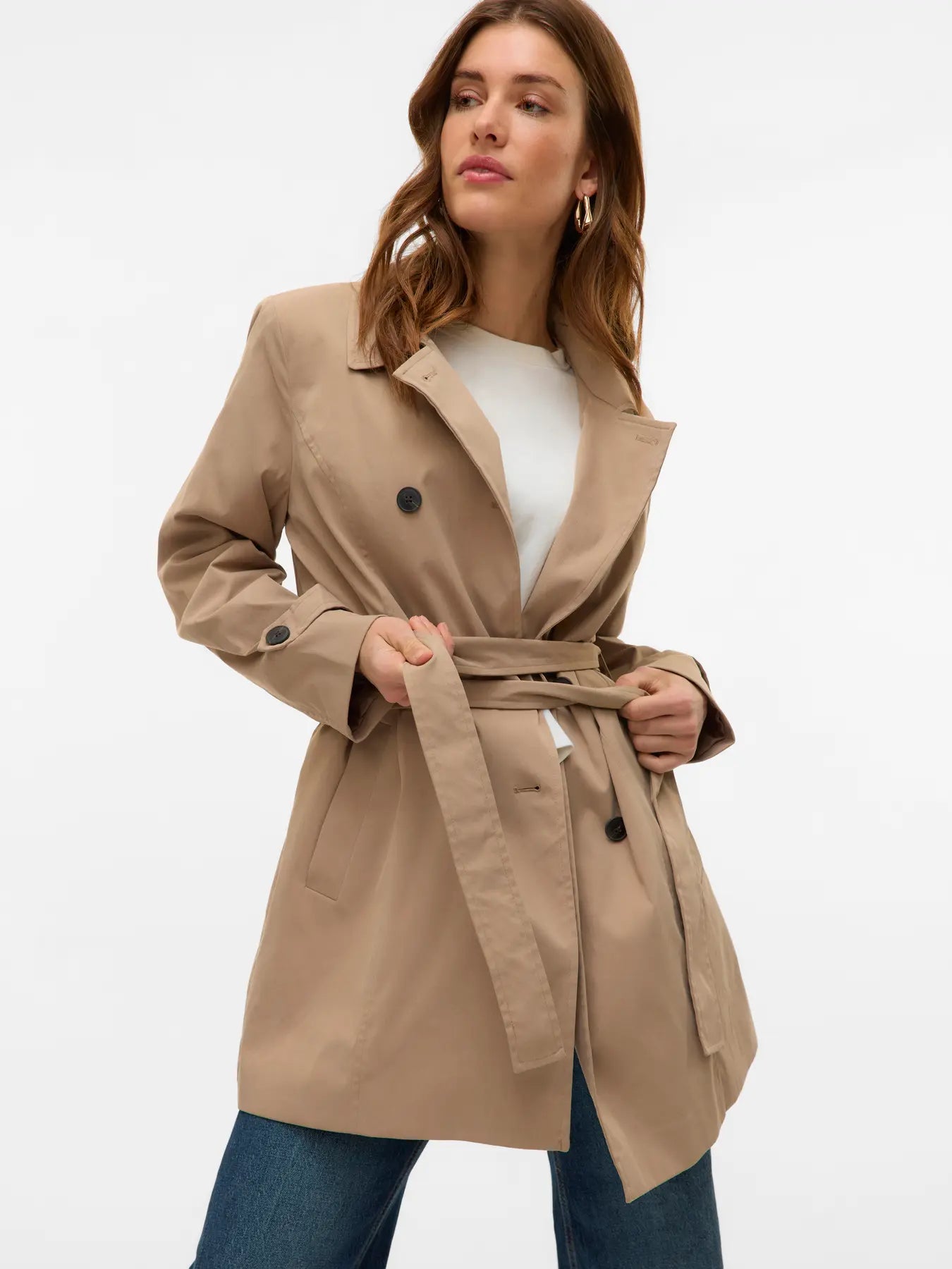 Vero Moda - VMCHELSEA OLIVIA Trench primaverile - silver mink
