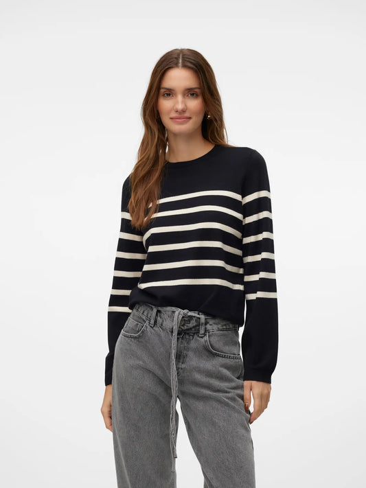 Vero Moda SABA Maglione a righe - col. nero