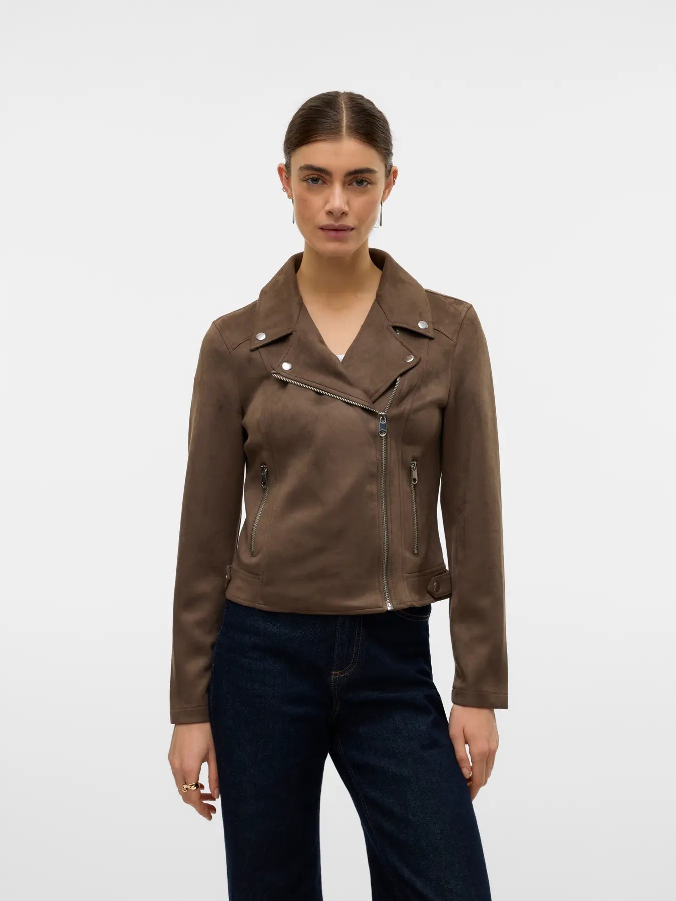 Vero Moda JOSE - Giacca in similpelle - Chocolate