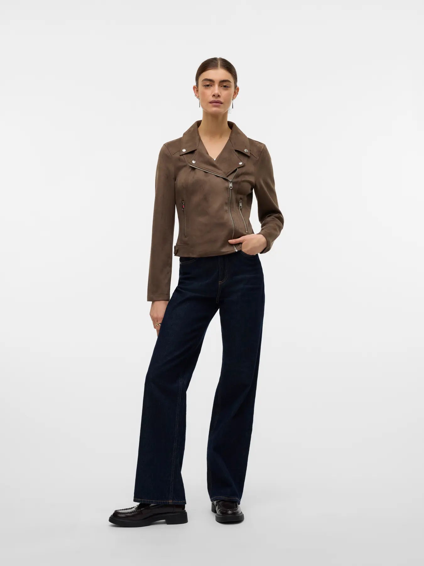 Vero Moda JOSE - Giacca in similpelle - Chocolate