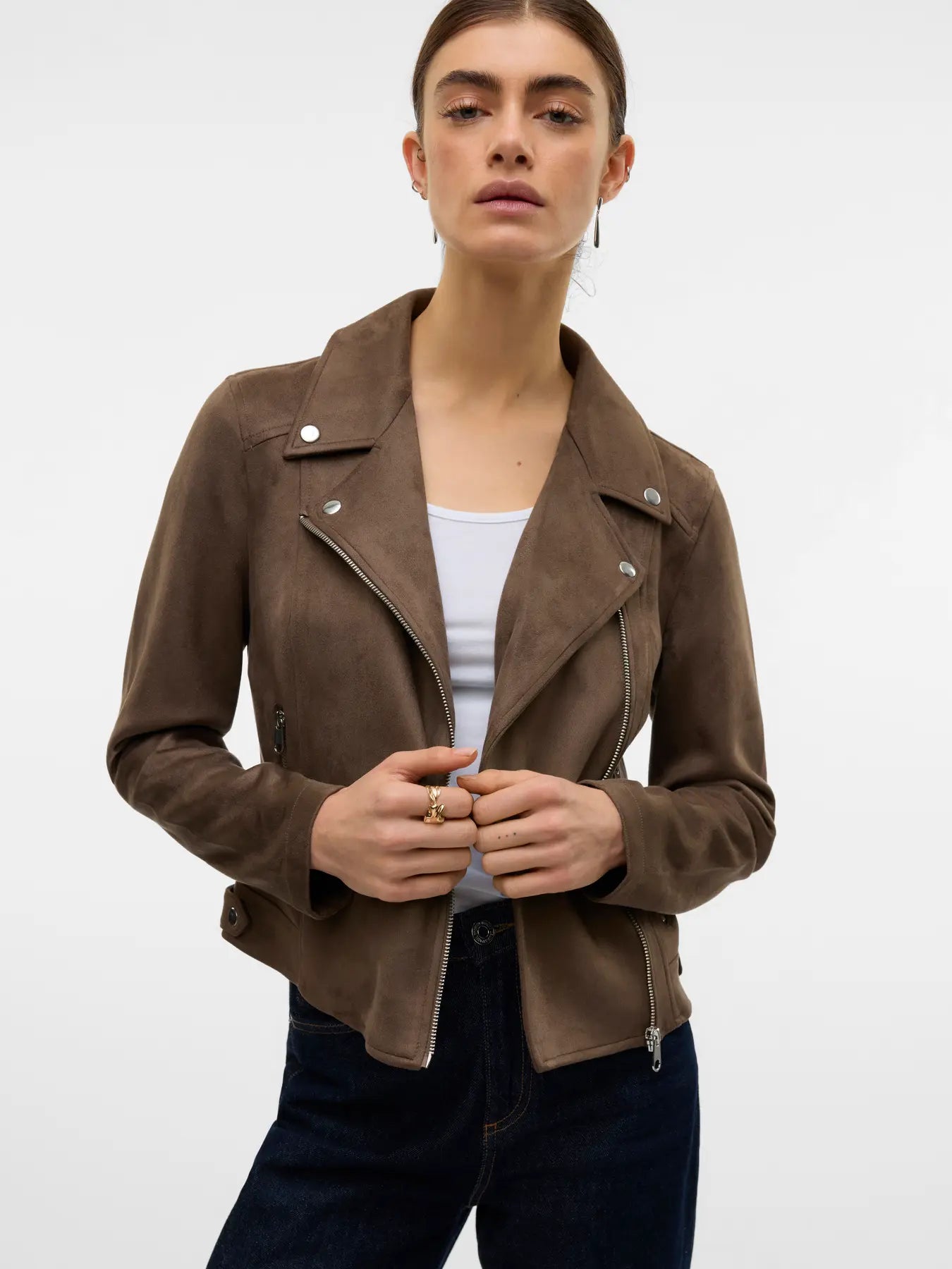 Vero Moda JOSE - Giacca in similpelle - Chocolate