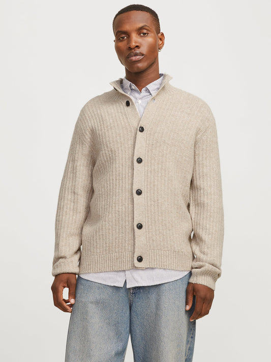 JACK & JONES PREMIUM CARDIGAN CON BOTTONI - Col. Beige