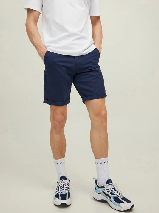 JACK & JONES PANTALONCINO CHINO - Col. Blu