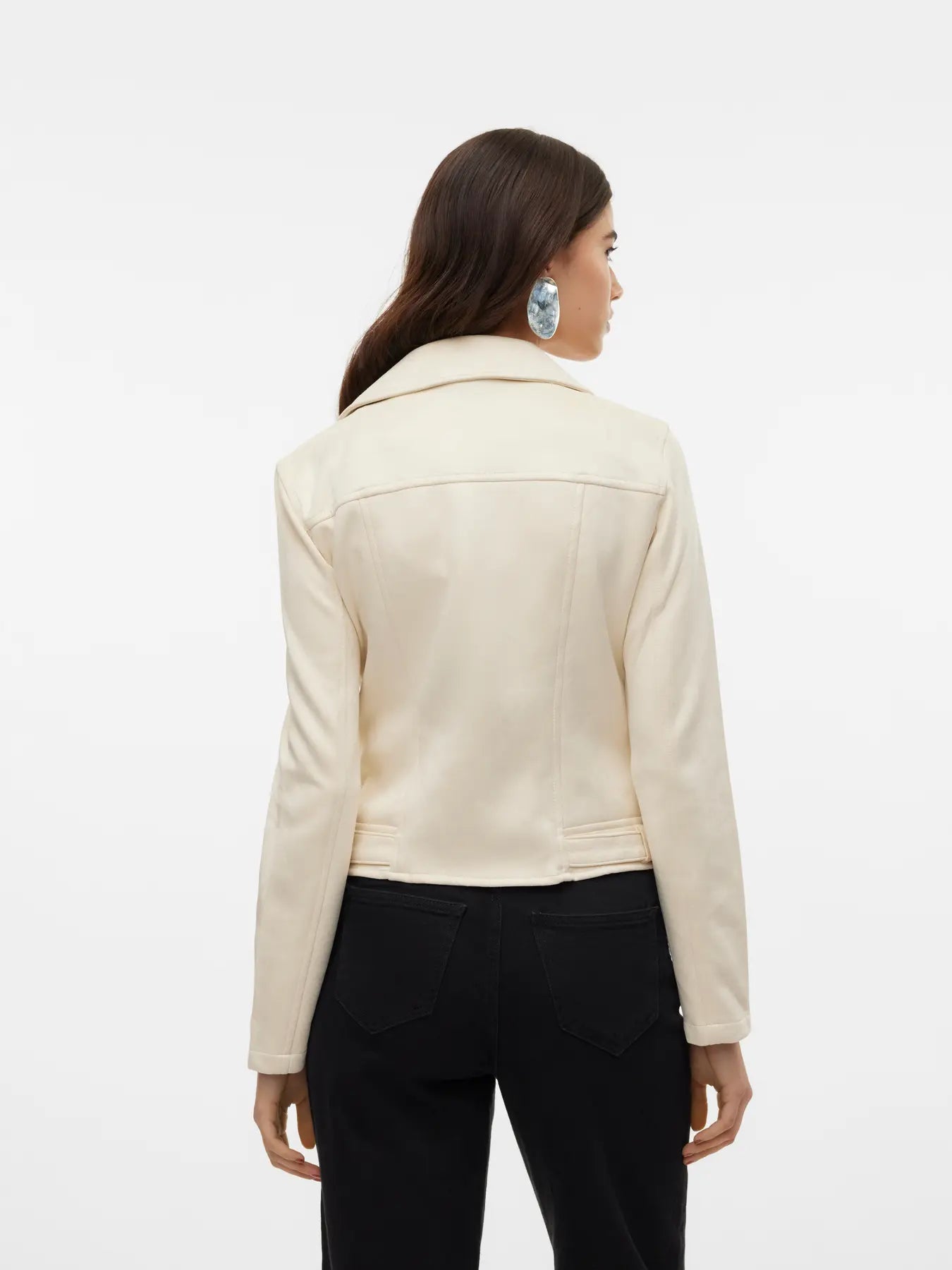 Vero Moda JOSE - Giacca in similpelle - bianco panna