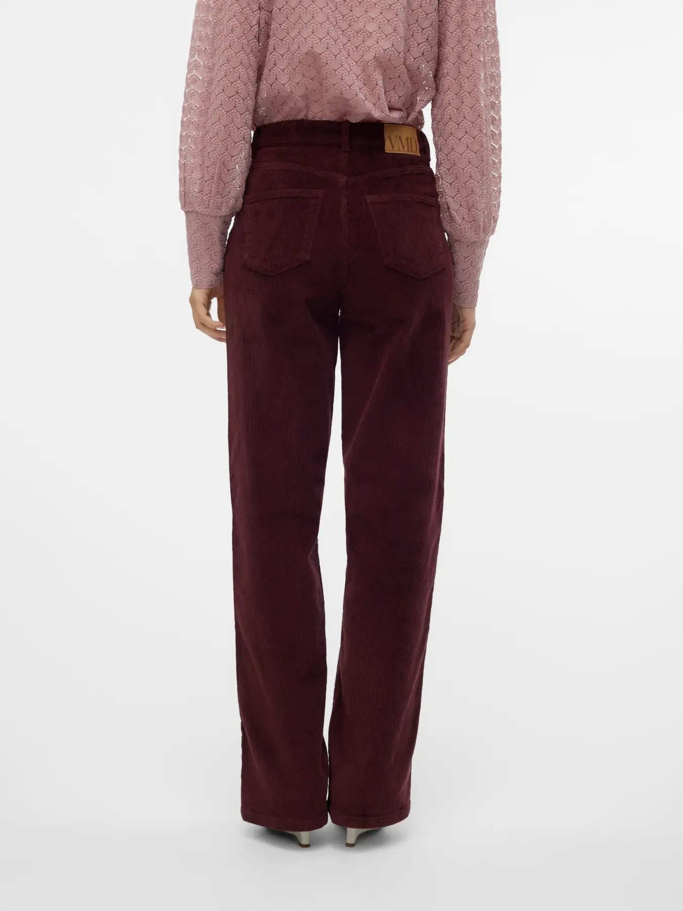 Vero Moda Pantalone in velluto TESSA - Col. bordeaux