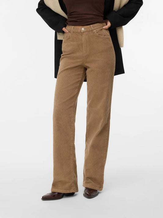 Vero Moda Pantalone in velluto TESSA - Col. Beige