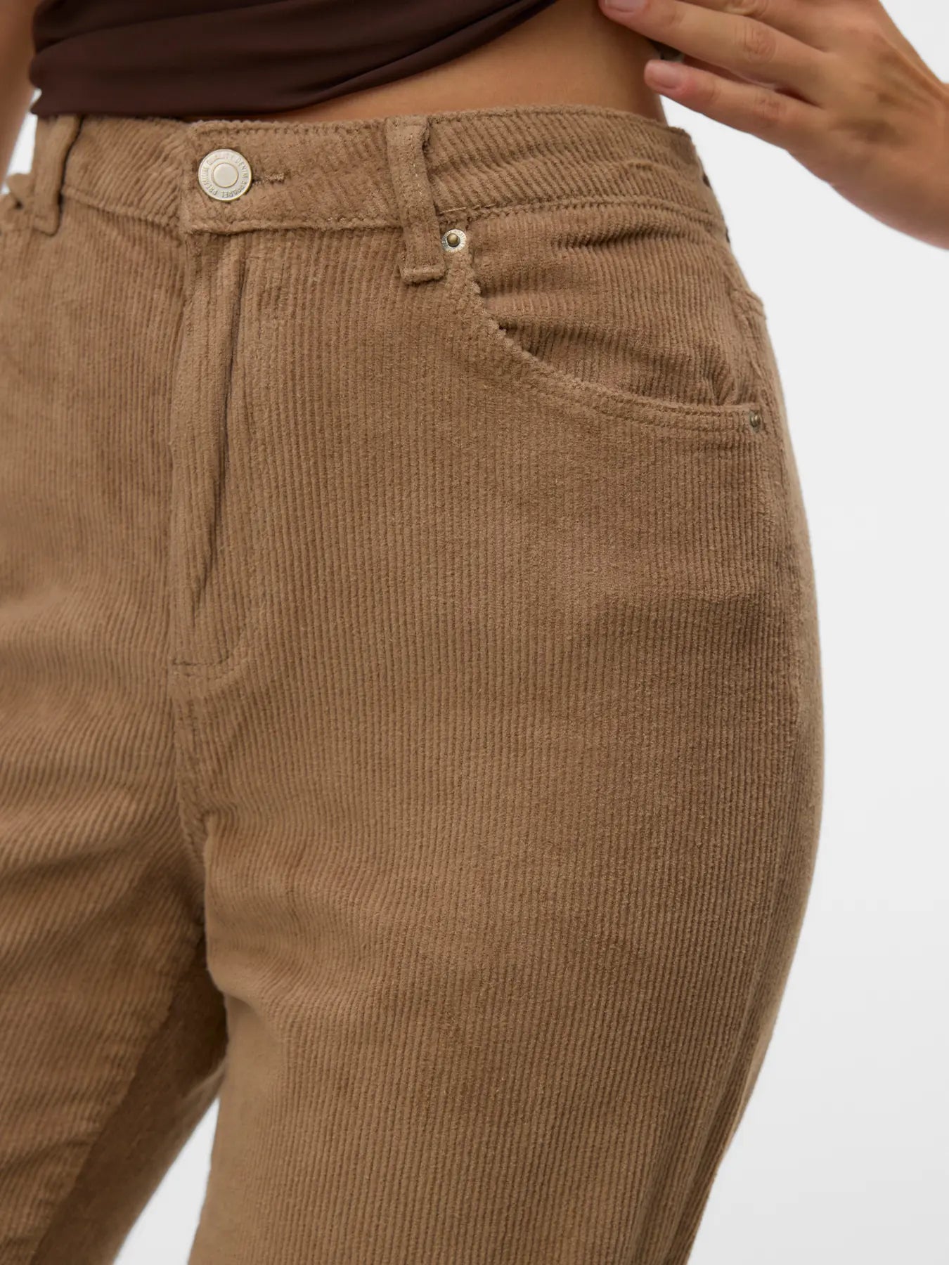 Vero Moda Pantalone in velluto TESSA - Col. Beige