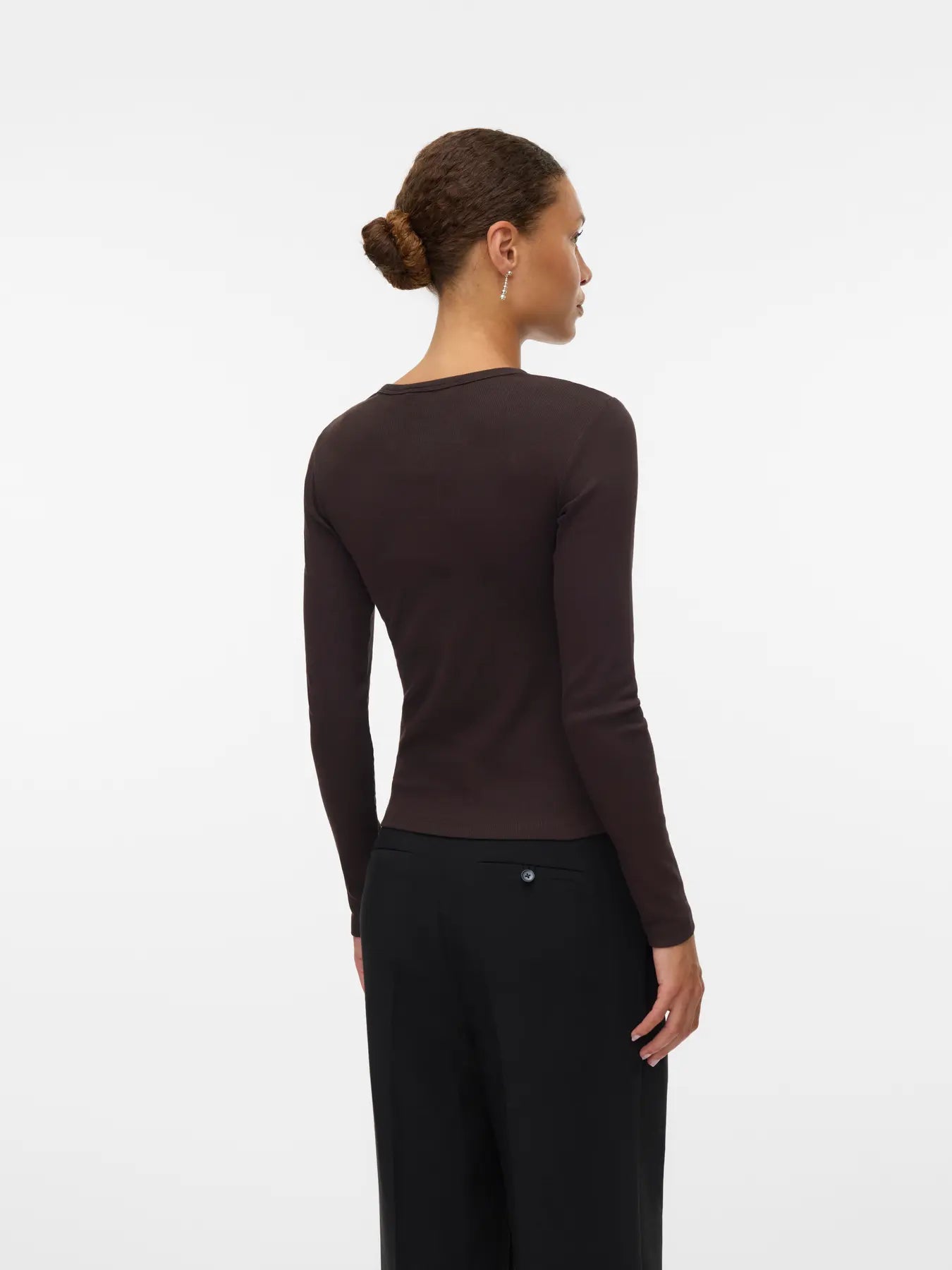 Vero Moda MCHLOE - Maglietta a manica lunga - col. marrone