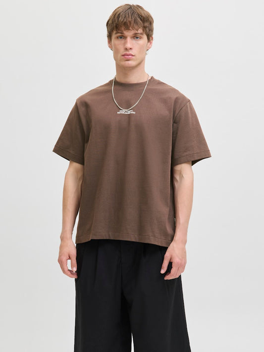 JACK & JONES T-SHIRT CORE DEPT. - Col. marrone