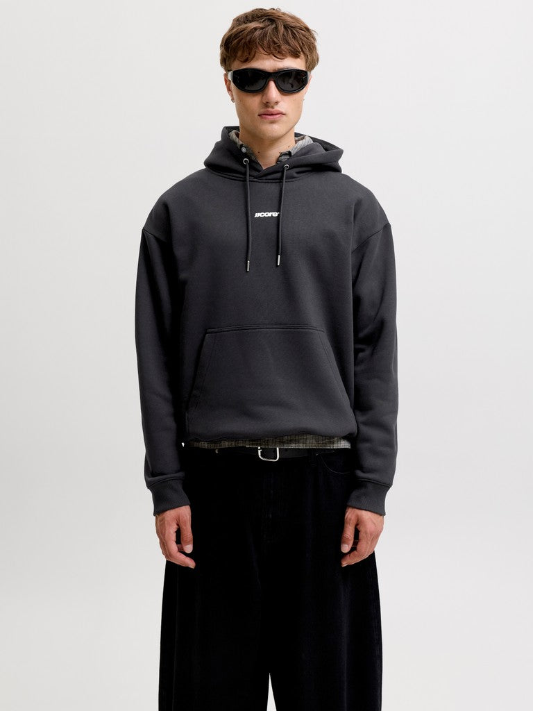 JACK & JONES FELPA CON CAPPUCCIO "JCOCLUB" - Nero