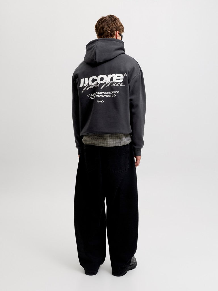 JACK & JONES FELPA CON CAPPUCCIO "JCOCLUB" - Nero