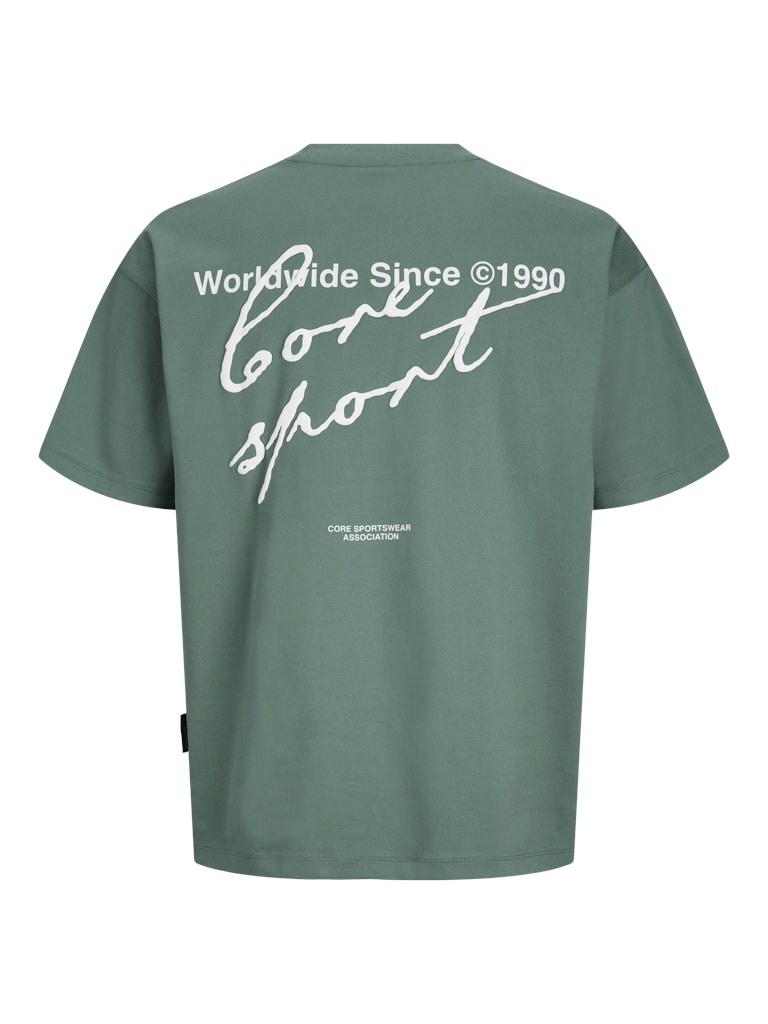 JACK & JONES T-SHIRT "SCRIPT" - Col. verde acqua