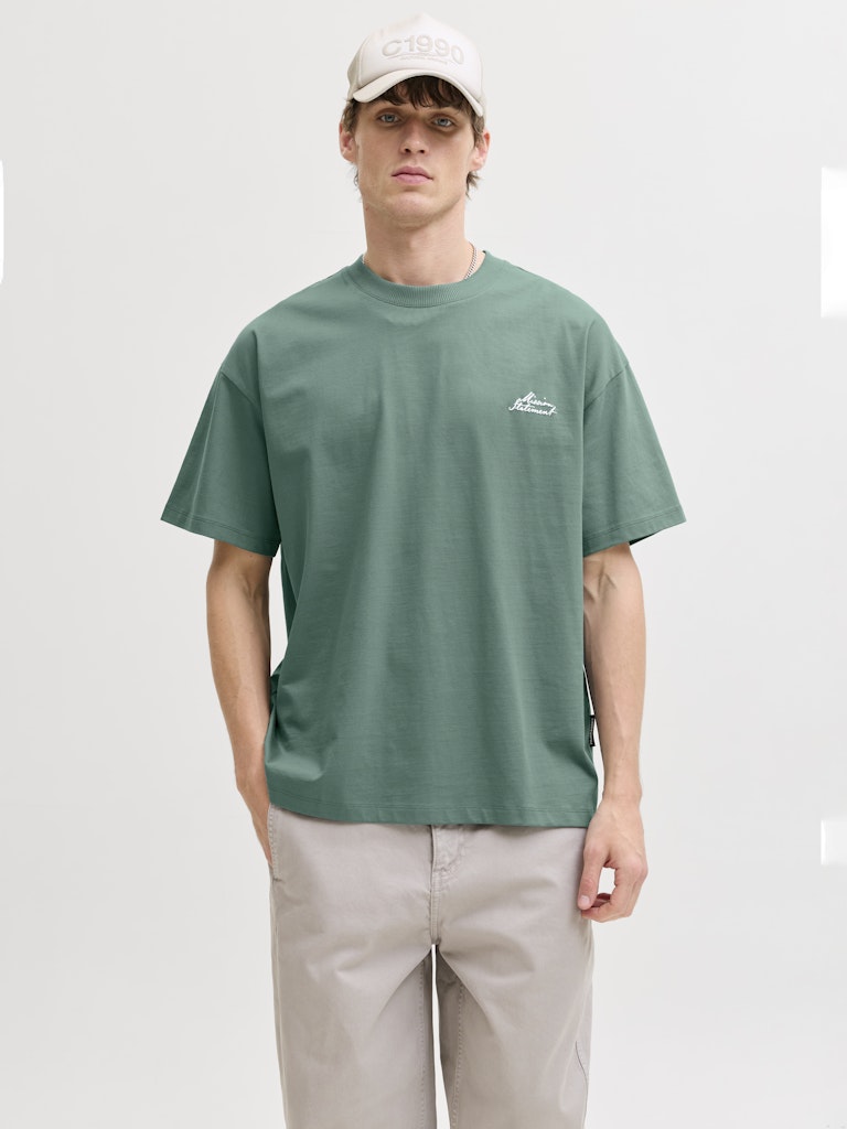 JACK & JONES T-SHIRT "SCRIPT" - Col. verde acqua