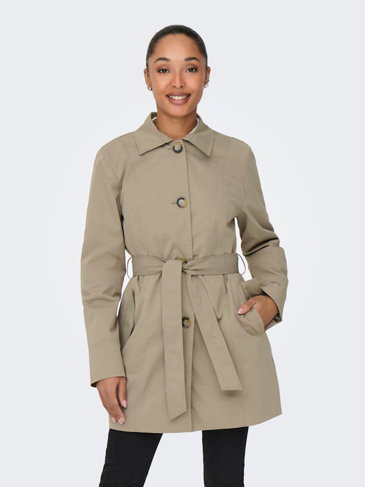 JDY - JDYISADORA Trench primaverile - weathered teak
