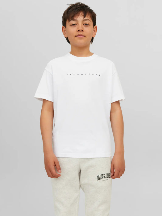 JACK & JONES JUNIOR T-SHIRT CON LOGO PICCOLO - Col. Bianco
