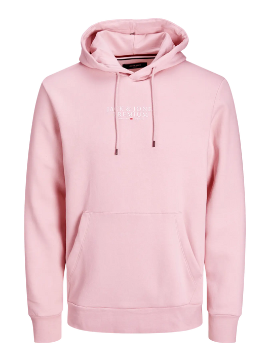 JACK & JONES FELPA CON CAPPUCCIO "PREMIUM" - Col. rosa