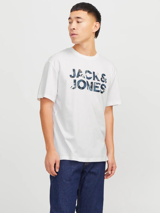 JACK & JONES T-SHIRT SUMMER VIBES - Col. bianco