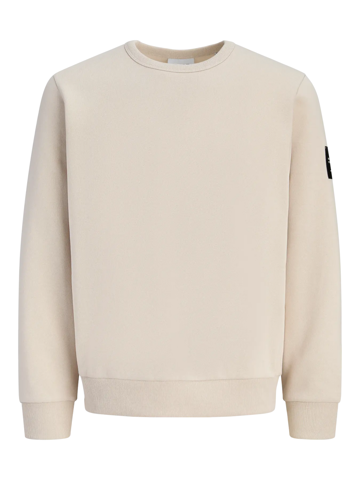 JACK & JONES FELPA SENZA CAPPUCCIO "JJCLEVELAND" - Beige