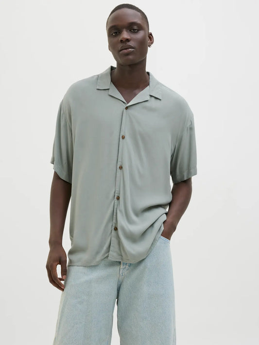 JACK & JONES CAMICIA JJEJEFF RESORT - Col. verde acqua