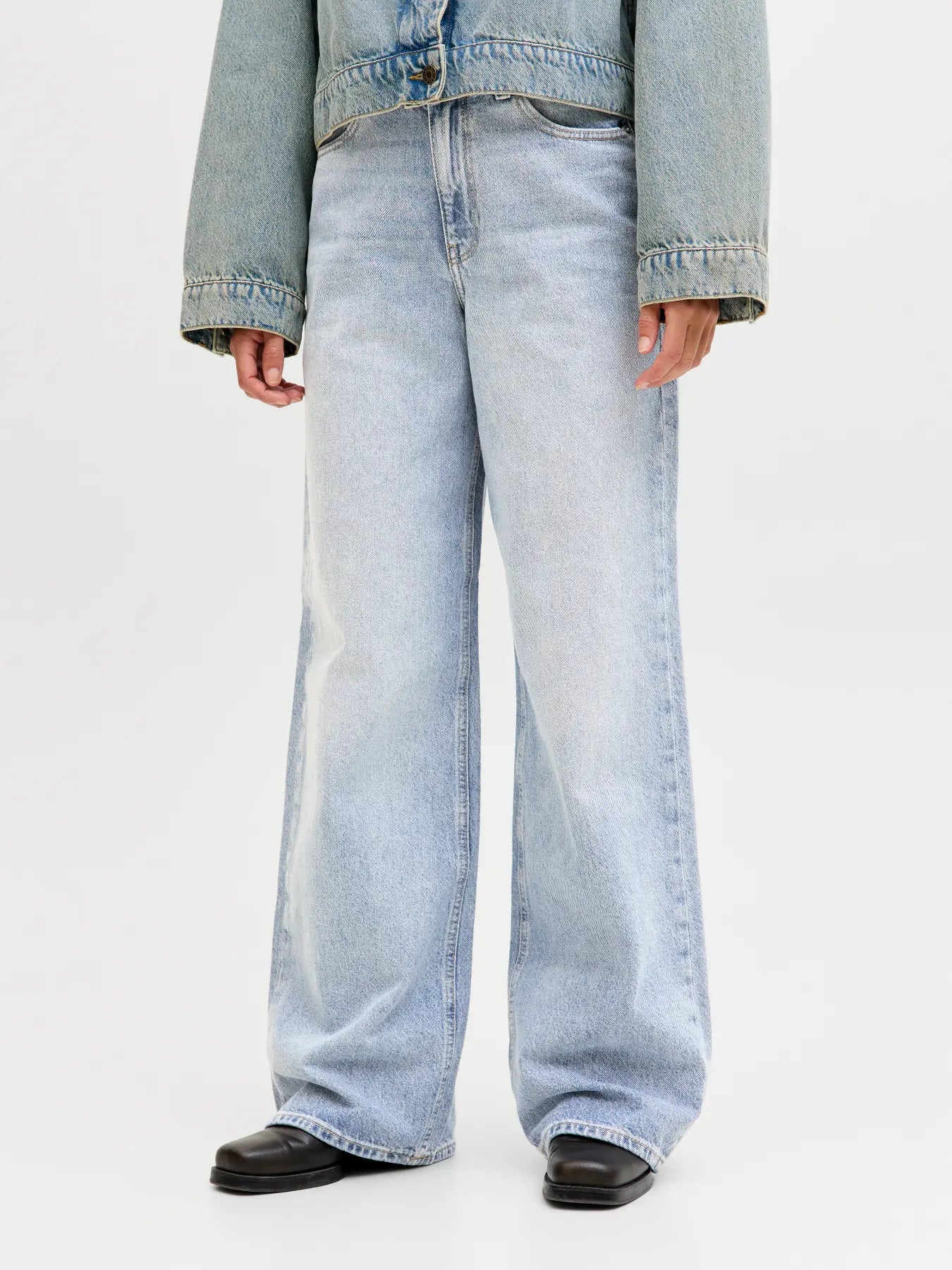 JJXX GESCHNITTEN JXTOKYO - Wide Leg - light blue denim