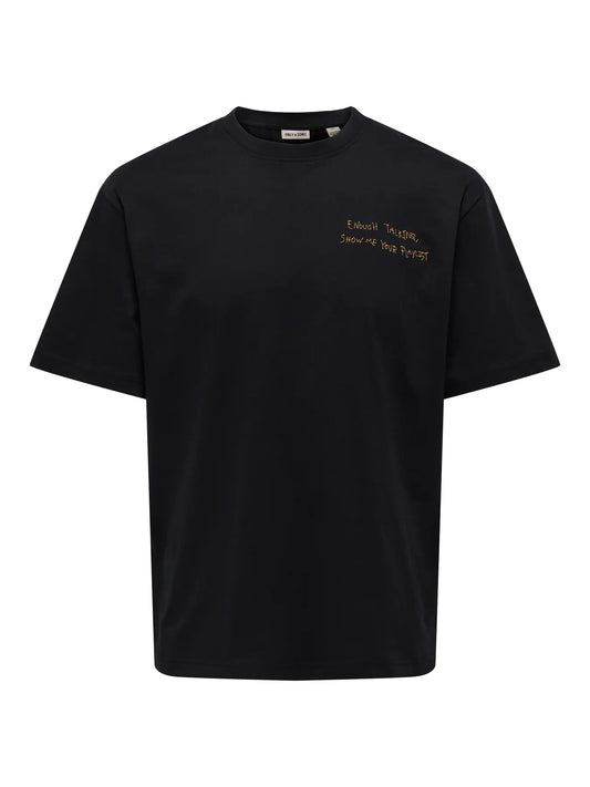 ONLY & SONS T-SHIRT ONSAARON. - Col. nero