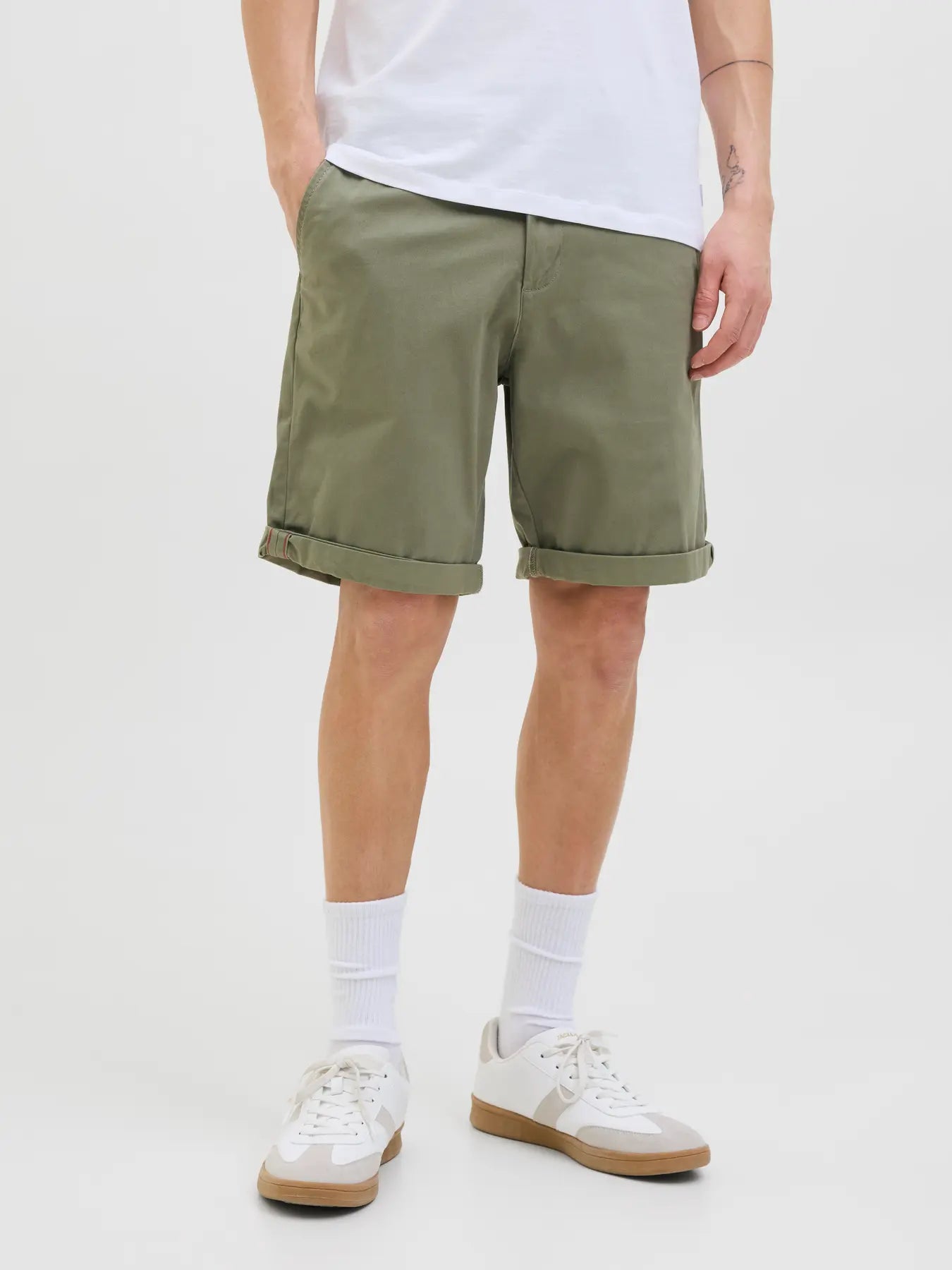 JACK & JONES PANTALONCINO CHINO - Col. Verde