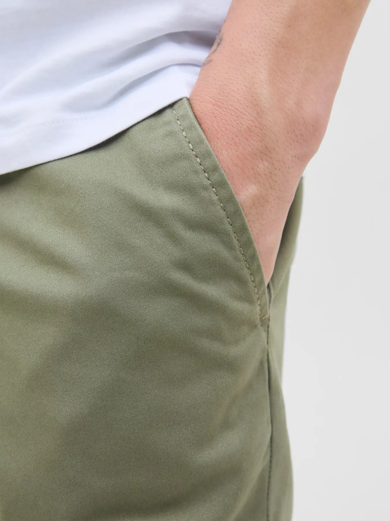 JACK & JONES PANTALONCINO CHINO - Col. Verde