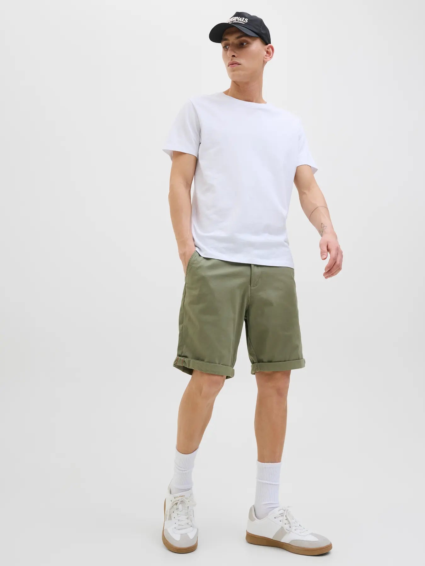 JACK & JONES PANTALONCINO CHINO - Col. Verde