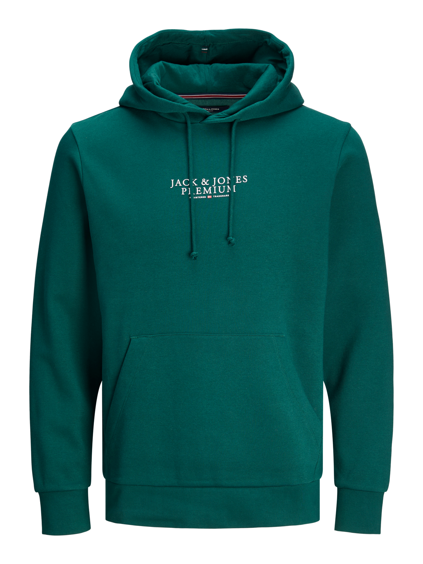 JACK & JONES FELPA CON CAPPUCCIO "PREMIUM" - Col. Verde petrolio