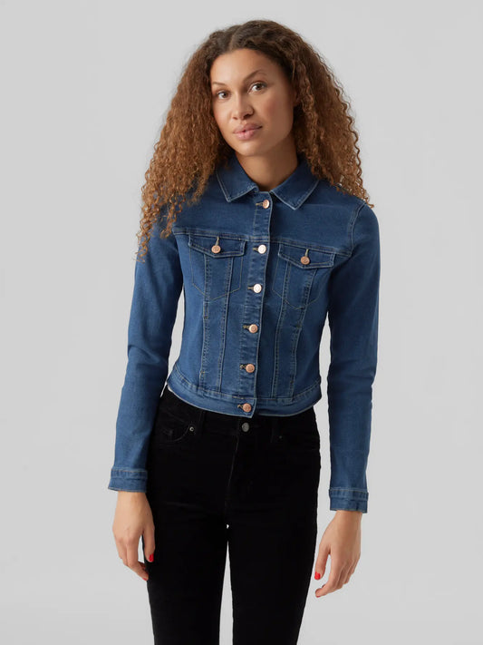 VERO MODA Giacca di Jeans 'VMLUNA' in Blue Denim