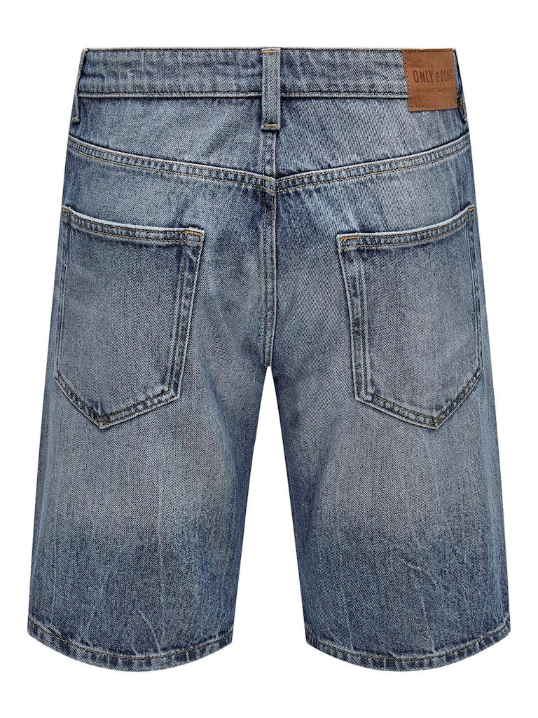 ONLY & SONS BERMUDA IN JEANS CON ROTTURE