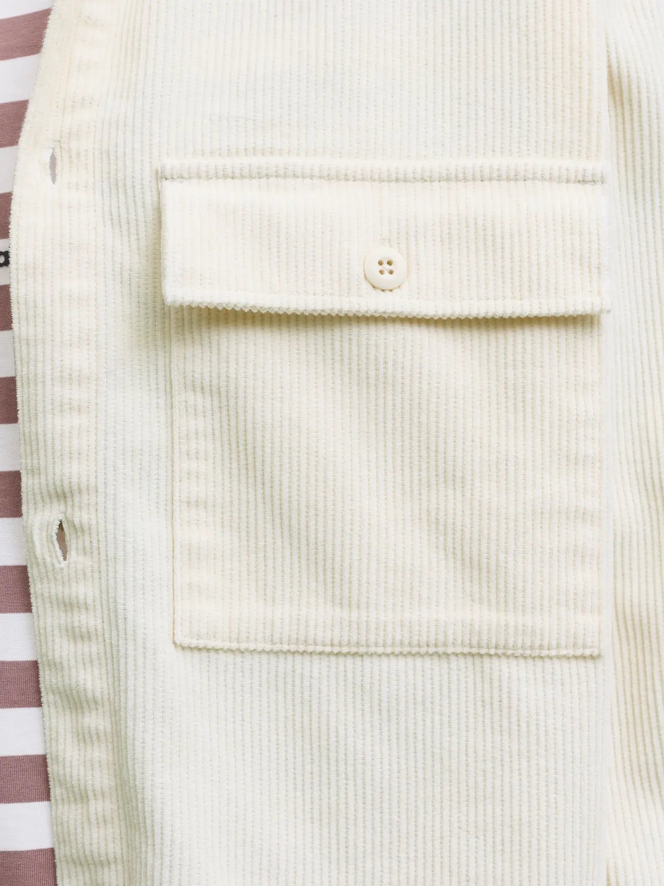 JACK & JONES GIACCA CAMICIA IN VELLUTO - Col. Panna