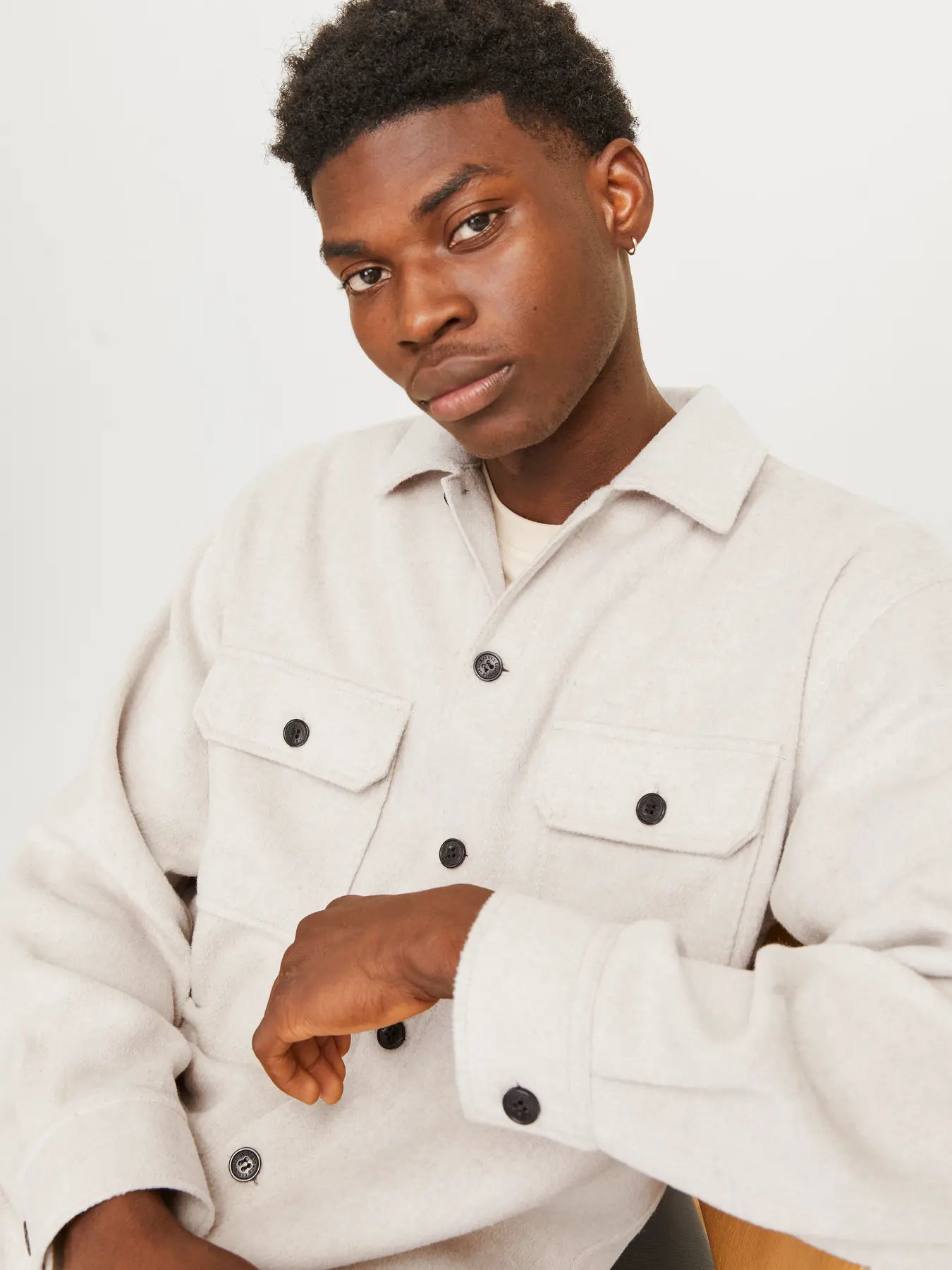 JACK & JONES CAMICIA GIACCA OVERSHIRT - Col. beige chiaro