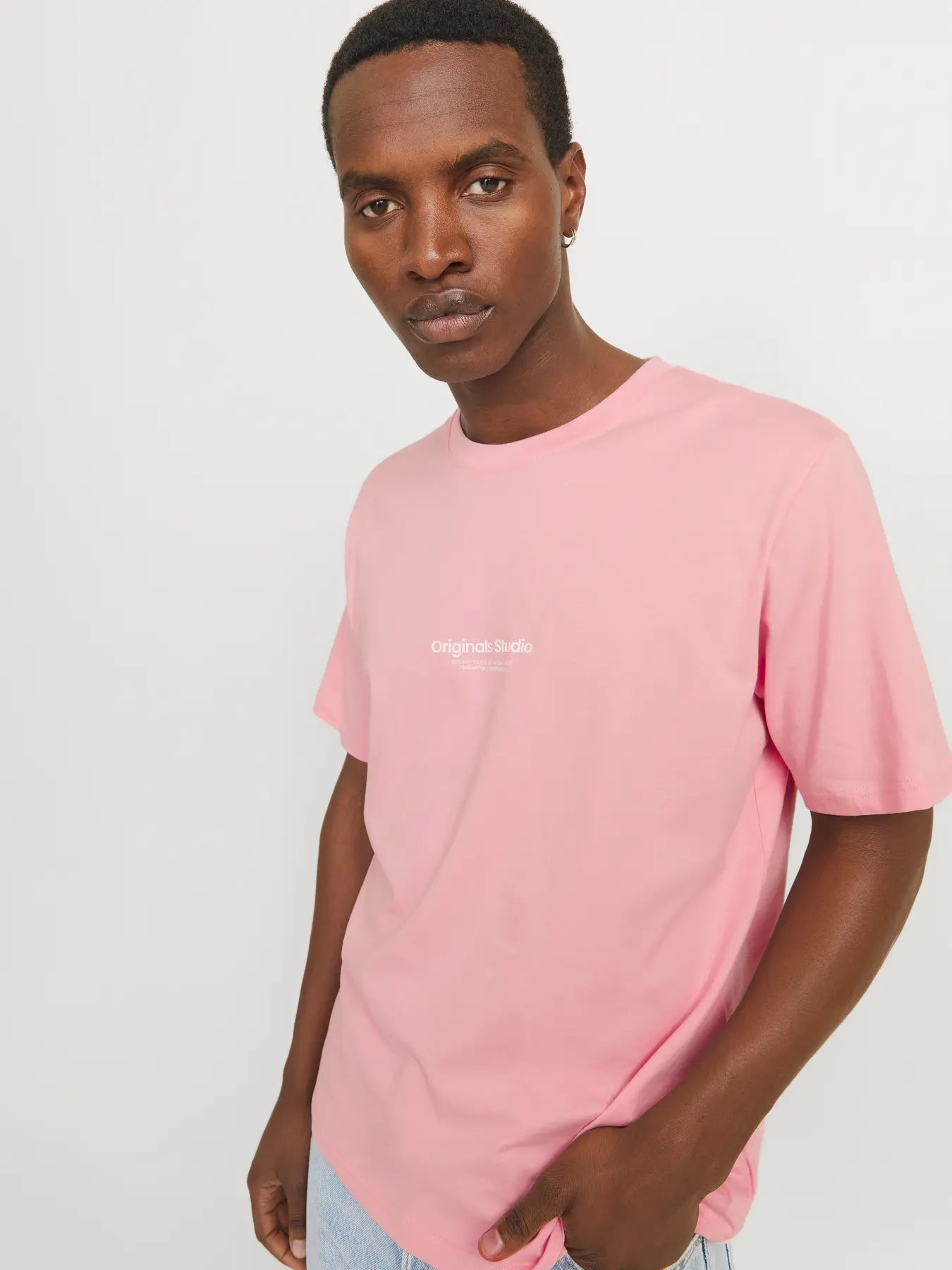 JACK & JONES T-SHIRT ORIGINALS STUDIO - Col. rosa