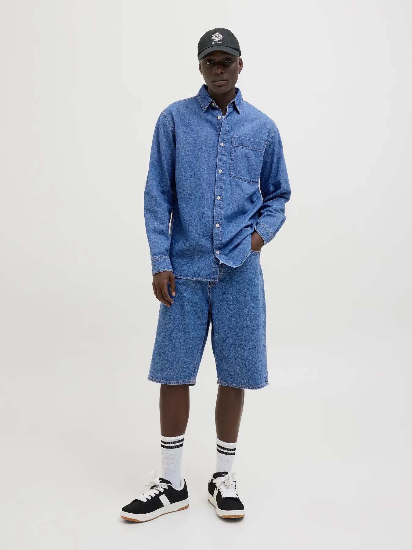 JACK & JONES SHORTS IN JEANS EXTRA BAGGY - Denim