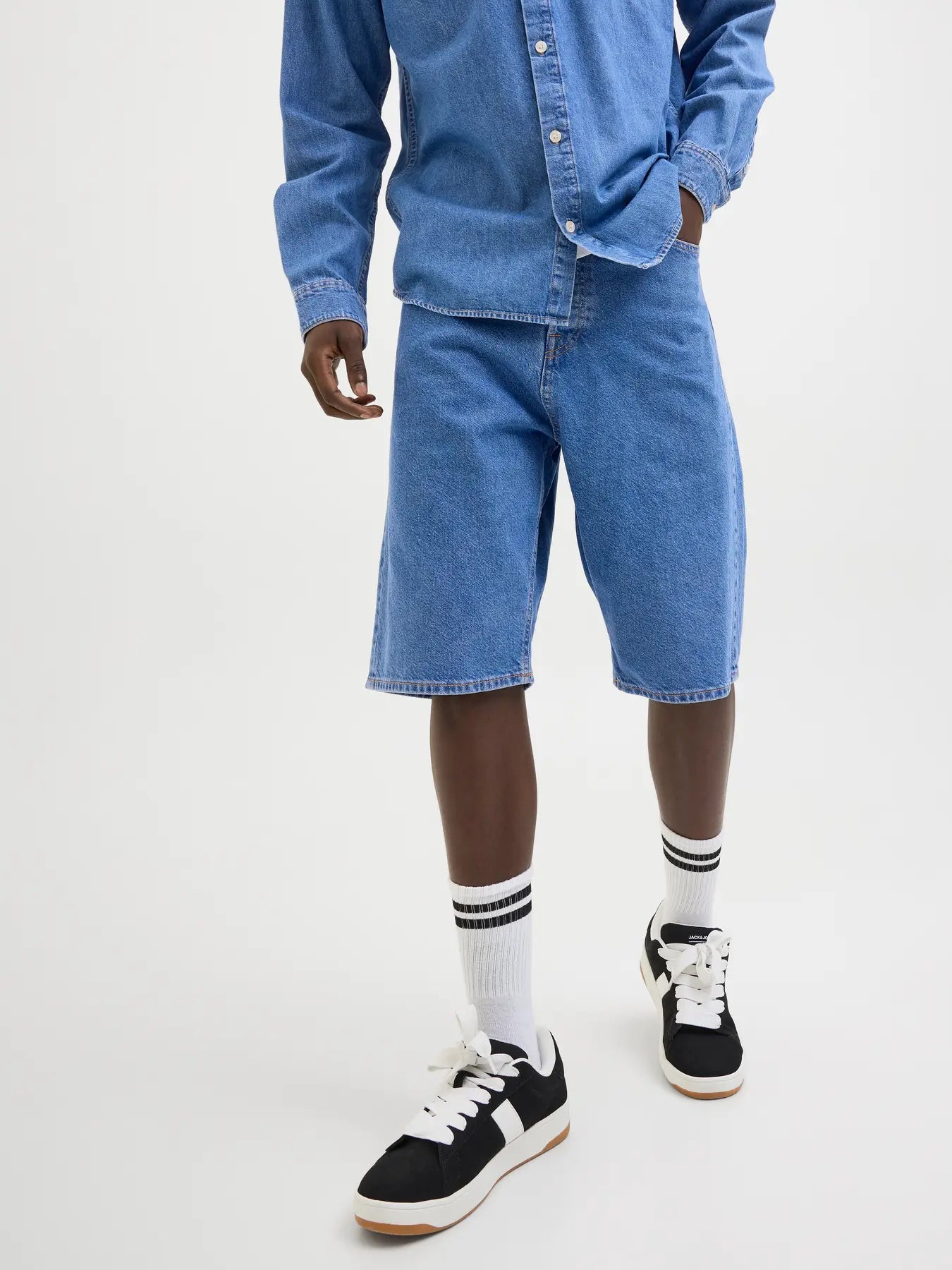 JACK & JONES SHORTS IN JEANS EXTRA BAGGY - Denim