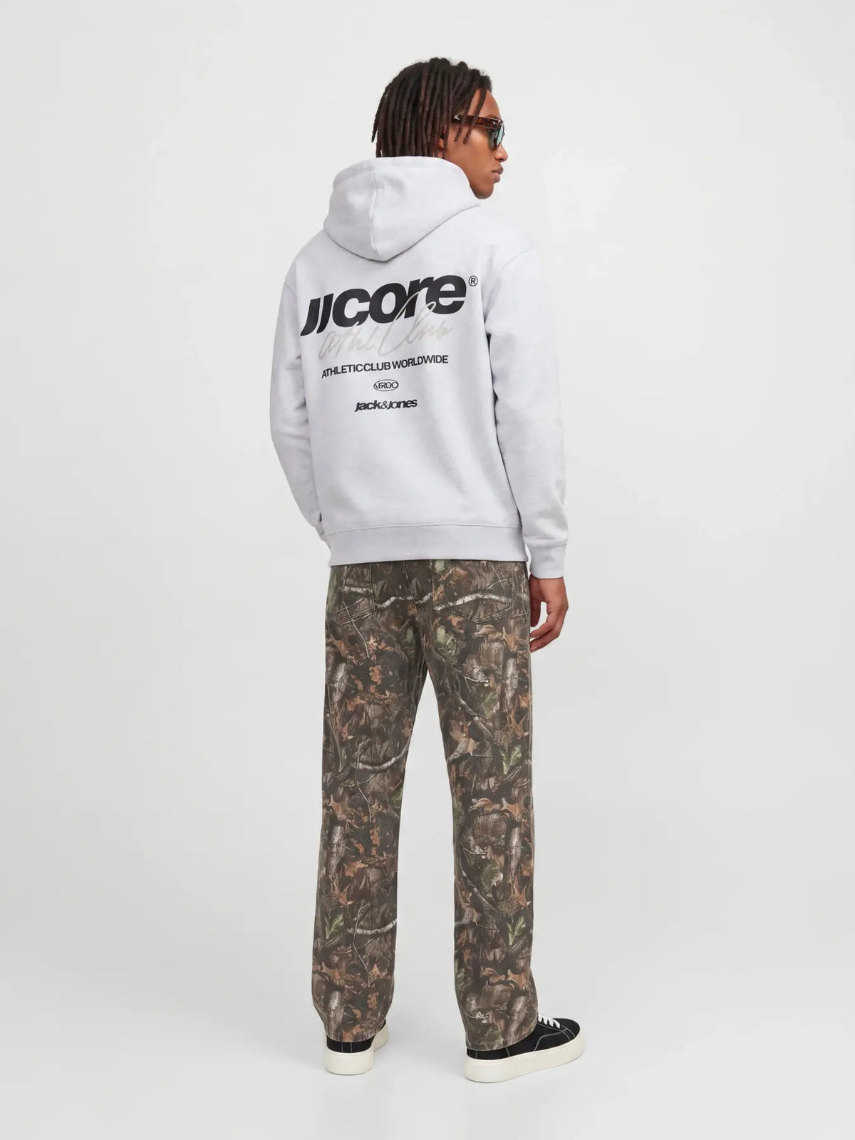 JACK & JONES FELPA CON CAPPUCCIO "JCOCLUB" - Grigio