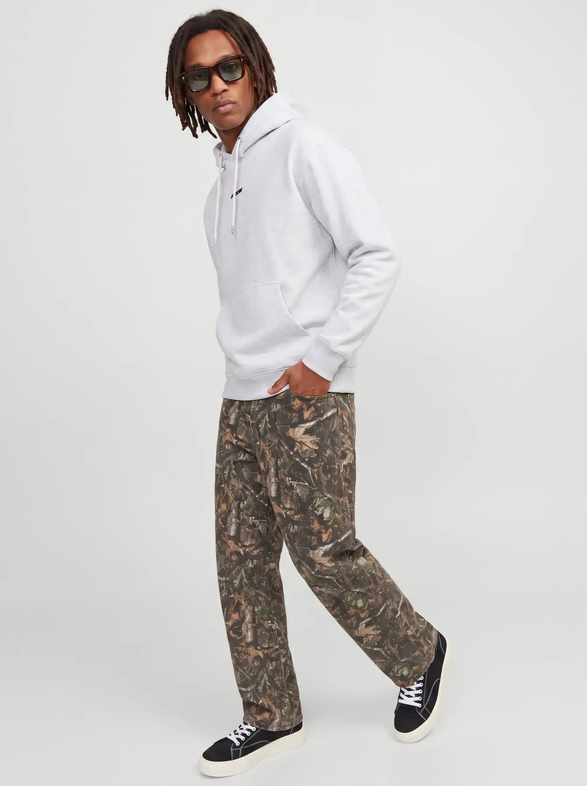 JACK & JONES FELPA CON CAPPUCCIO "JCOCLUB" - Grigio