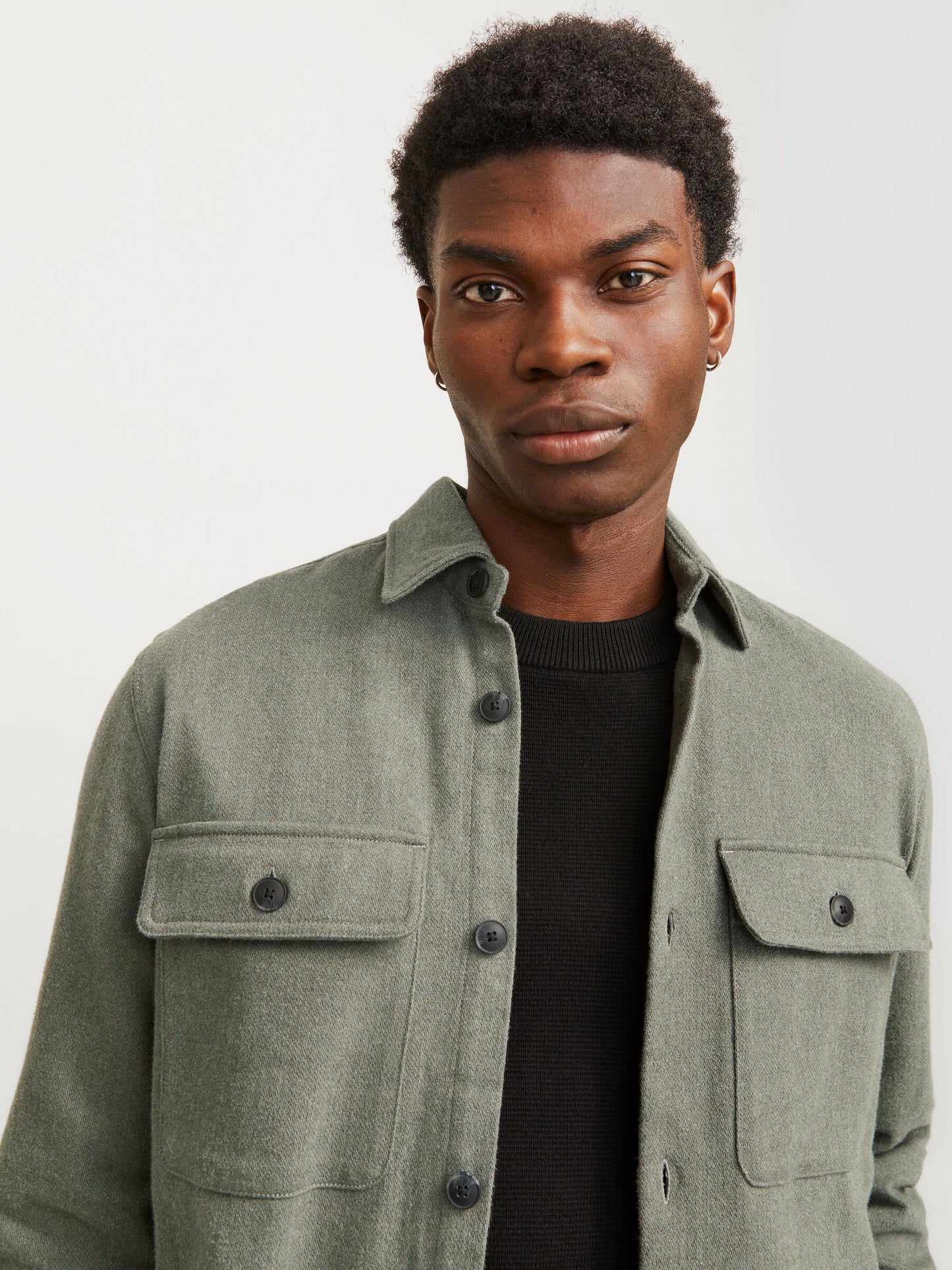 JACK & JONES GIACCA CAMICIA PREMIUM - Col. Verde Acqua