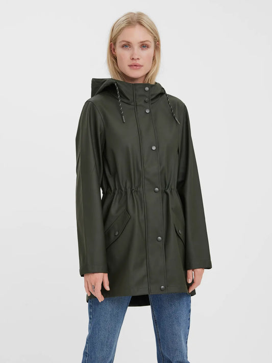Vero Moda - Parka Impermeabile - Col. verde militare