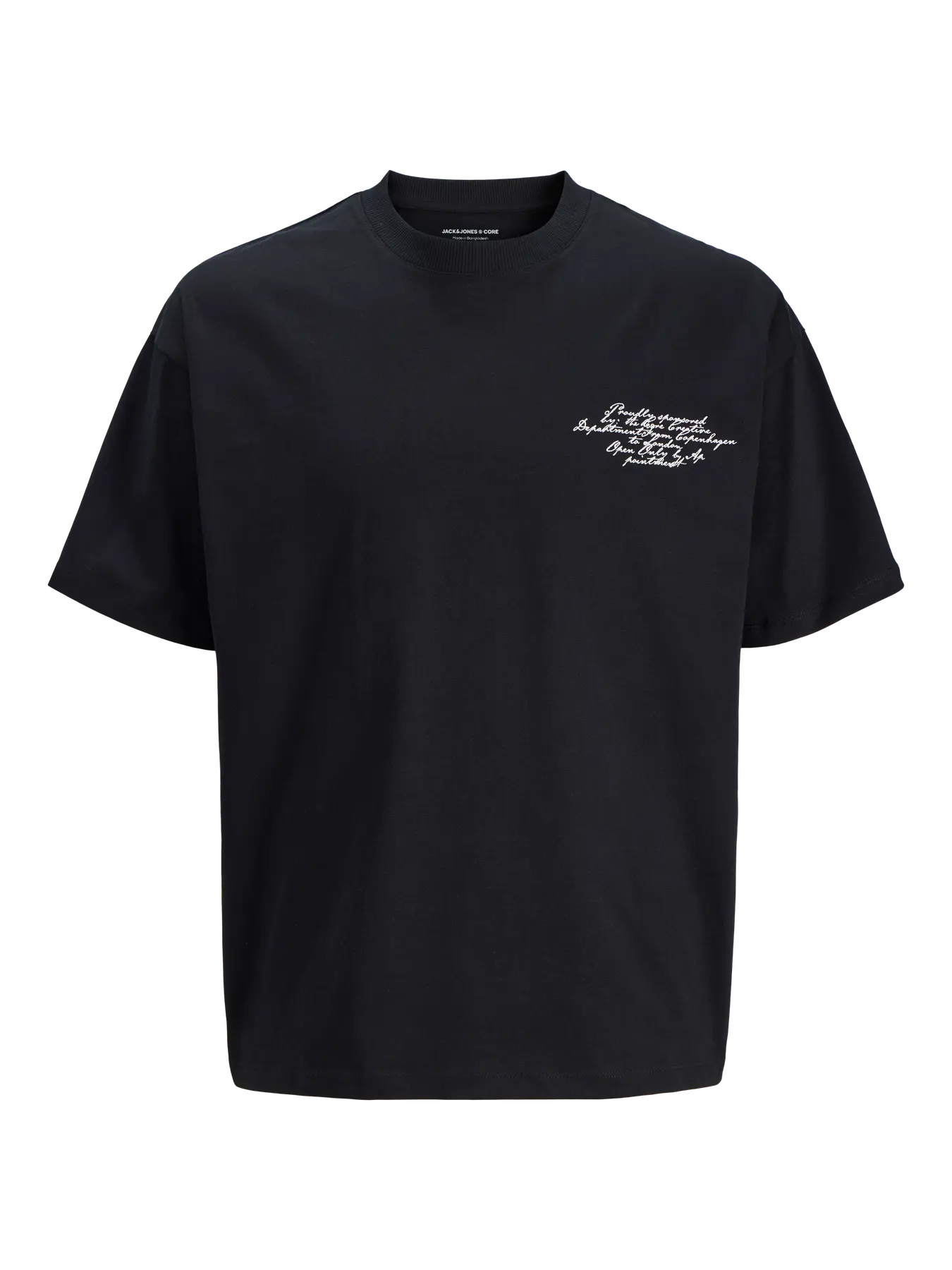 JACK & JONES T-SHIRT "SCRIPT" - Col. nero