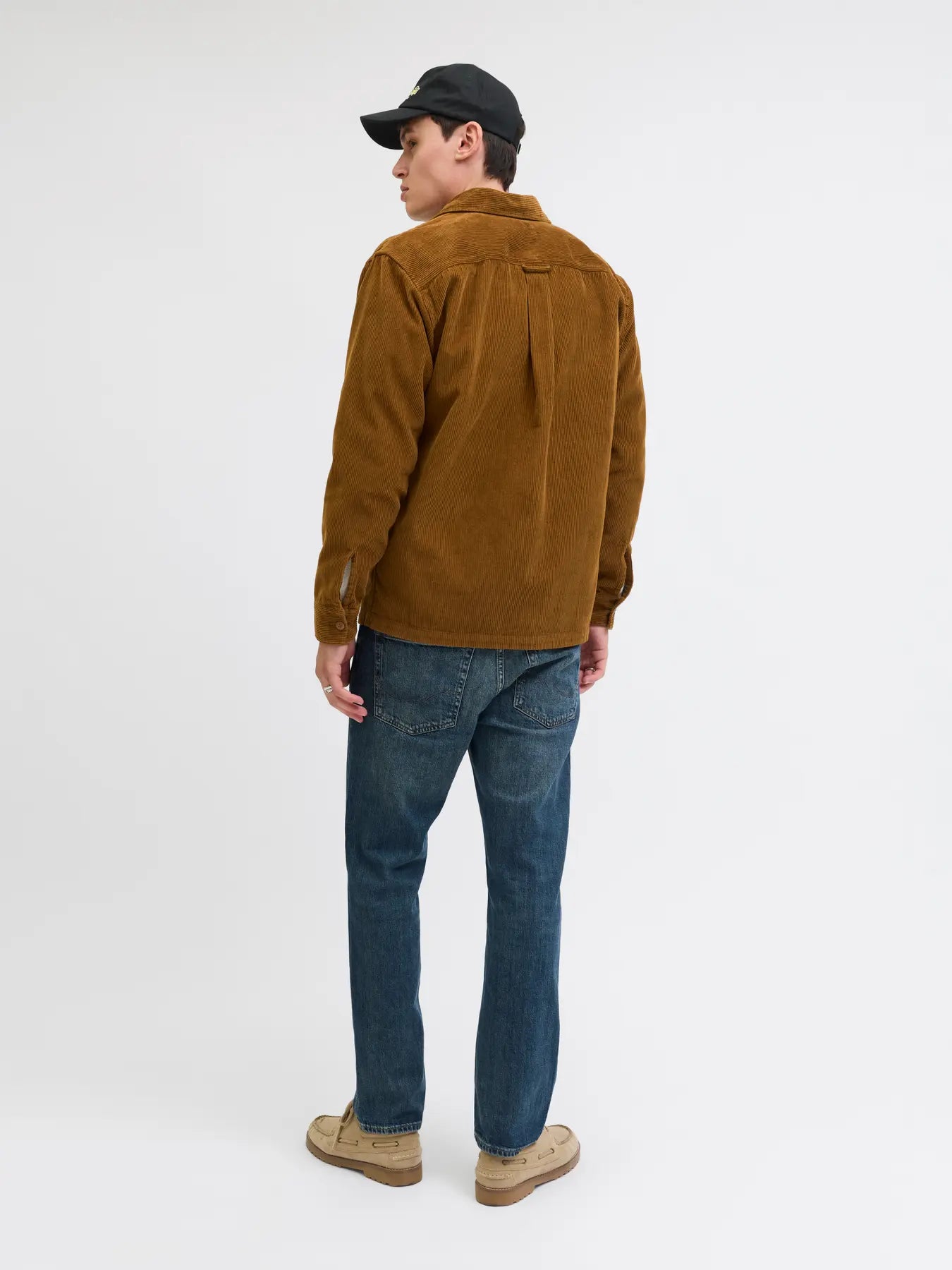 JACK & JONES GIACCA CAMICIA IN VELLUTO - Col. Marrone