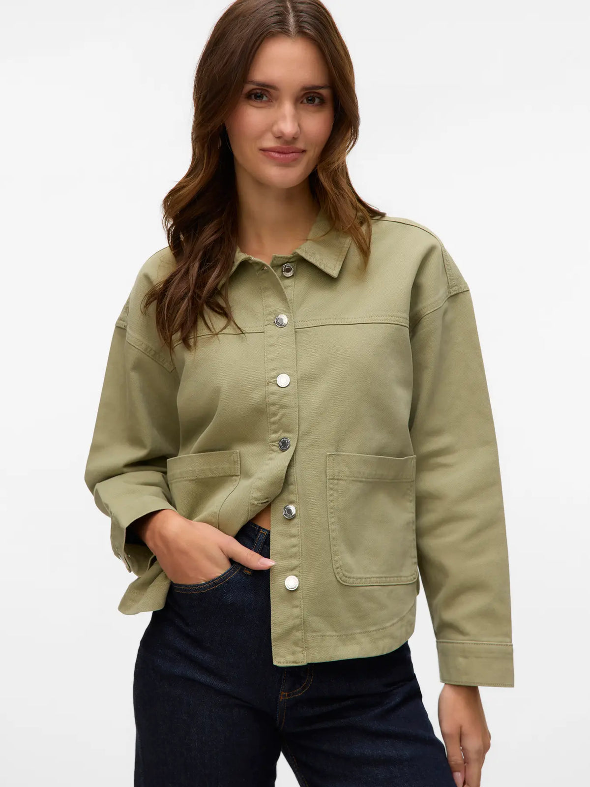 Vero Moda JAMIE MIX GA NOOS - Giacca di jeans - col. verde