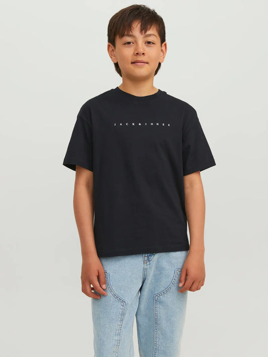 JACK & JONES JUNIOR T-SHIRT CON LOGO PICCOLO - Col. Nero