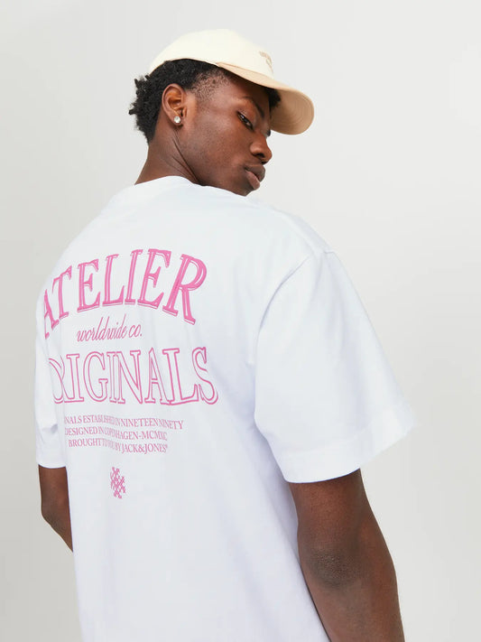 JACK & JONES T-SHIRT ATELIER ORIGINALS - Col. Bianco